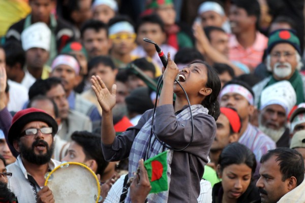 Demonstration Continues at Shahbag. Image by Zahidul Salim. Cpyright Demotix (18/2/2013)