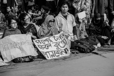 In Shahbag, protesting.