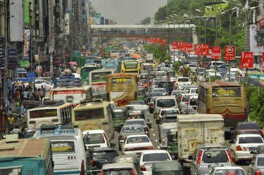 Huge traffic of Dhaka city. Photo Firoz Ahmed. Copyright Demotix